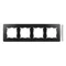 SIMON 82 DETAIL SELECT-metal 4-gang graphite frame with aluminum base