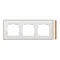 SIMON 82 DETAIL SELECT-wood 3-fold white frame with a wooden base