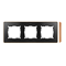 SIMON 82 DETAIL SELECT-wood 3-gang graphite frame avec base en bois