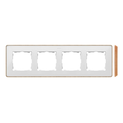 SIMON 82 DETAIL SELECT-wood 4-fold white frame with a wooden base