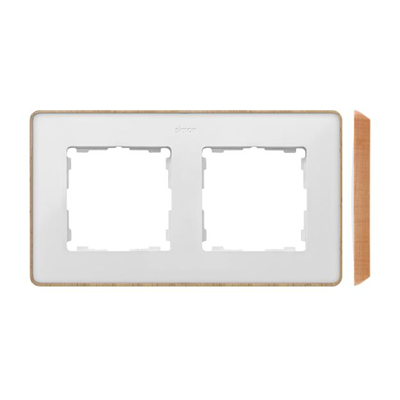 SIMON 82 DETAIL SELECT-wood White 2-fold frame with a wooden base