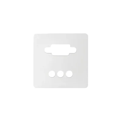 SIMON 82 DETAIL VGA + 3xRCA socket cover white