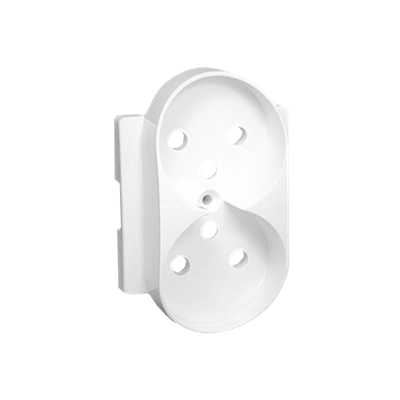 SIMON 82 Double socket cover with shutters for current paths for DETAIL frames, white