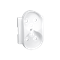 SIMON 82 Double socket cover with shutters for current paths for DETAIL frames, white