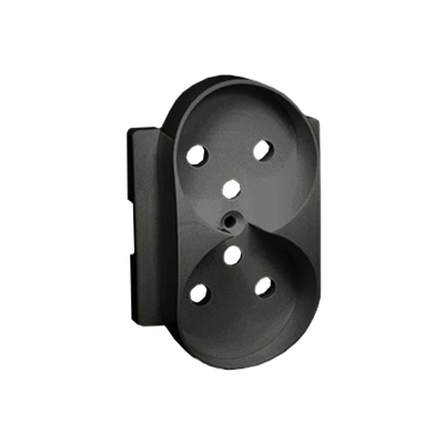SIMON 82 Double socket cover with shutters for current paths for DETAIL graphite frames
