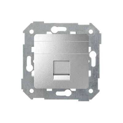 SIMON 82 Flat single aluminum keystone cover for IT sockets