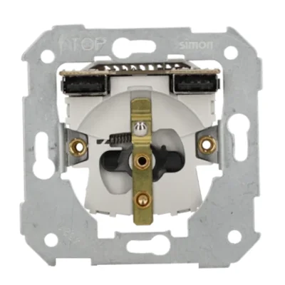 Simon 82 W7-501458-03x-xxxx Steckdose mit integriertem USB-Ladegerät A+A (Modul), 2,1 A, 5 V DC, 230 V
