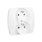 Simon Akord WMAW-13211x-1012 Double socket with grounding, phase-switching function, with current path shutters, 16A; white