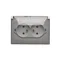 Simon Aquaclick WA-ACGZ2xx-xx-11Ax Surface-mounted socket, double compact with earthing, transparent cover, IP44, Σ16A, 250V~, screw terminals; white
