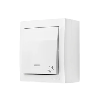 Simon Aquaclick WA-CD1Lxxx-xx-11xx Aufputz-Türklingelknopf mit Beleuchtung, IP44, 10AX, 250V~, Schraubklemmen; weiß
