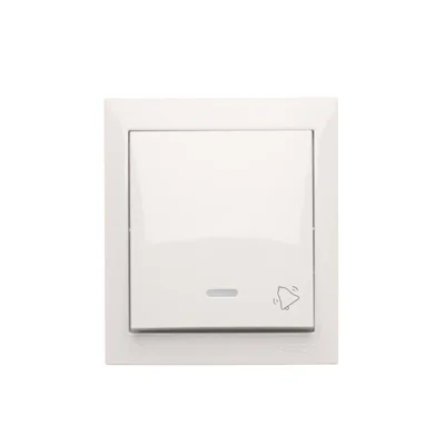 Simon Aquaclick WA-CD1Lxxx-xx-11xx Surface-mounted doorbell button with illumination, IP44, 10AX, 250V~, screw terminals; white