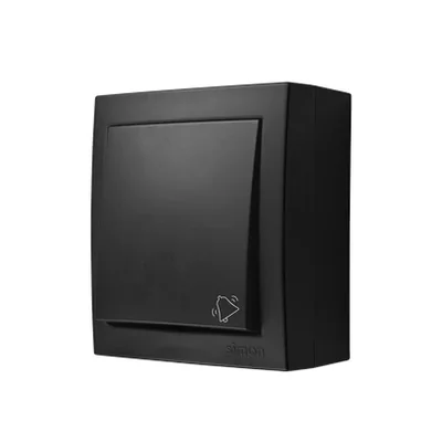 Simon Aquaclick WA-CD1xxxx-xx-49xx Surface-mounted doorbell button, IP44, 10AX, 250V~, screw terminals; black