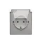 Simon Aquaclick WA-CGSZ1Cx-xx-11Ax Surface-mounted socket, Schuko, single, transparent cover, IP44, Σ16A, 250V~, screw terminals; white