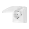 Simon Aquaclick WA-CGSZ1Cx-xx-11xx Surface-mounted socket, Schuko, single, cover color, IP44, 16A, 250V~, quick connectors; white
