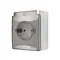 Simon Aquaclick WA-CGSZ1CZ-xx-11Ax Surface-mounted socket, Schuko, single, transparent cover with current path shutters, IP44, Σ16A, 250V~, screw terminals; white