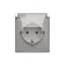 Simon Aquaclick WA-CGSZ1CZ-xx-11Ax Surface-mounted socket, Schuko, single, transparent cover with current path shutters, IP44, Σ16A, 250V~, screw terminals; white
