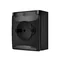 Simon Aquaclick WA-CGSZ1CZ-xx-49Ax Surface-mounted socket, Schuko, single, transparent cover with current path shutters, IP44, Σ16A, 250V~, screw terminals; black