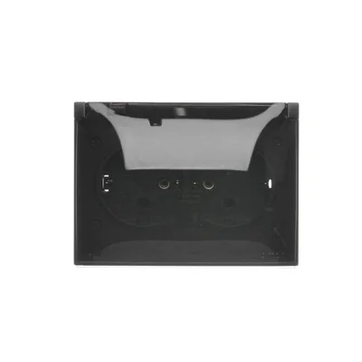 Simon Aquaclick WA-CGSZ2xx-xx-49Ax Surface-mounted socket, Schuko, double compact, transparent cover, IP44, 16A, 250V~, screw terminals; black