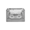Simon Aquaclick WA-CGSZ2Zx-xx-11Ax Surface-mounted socket, Schuko, double compact, transparent cover, with shutters, IP44, 16A, 250V~, screw terminals; white