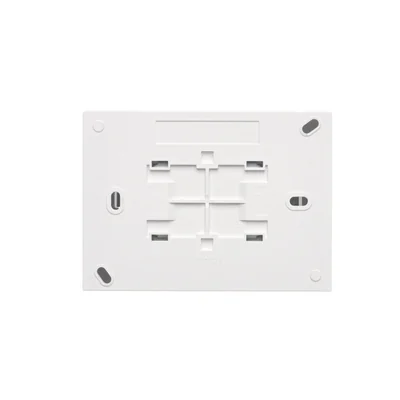 Simon Aquaclick WA-CGSZ2Zx-xx-11Ax Surface-mounted socket, Schuko, double compact, transparent cover, with shutters, IP44, 16A, 250V~, screw terminals; white