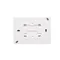 Simon Aquaclick WA-CGSZ2Zx-xx-11xx Plug socket, Schuko, double compact, cover color, with current path shutter, IP44, 16A, 250V~, screw terminals; white