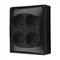 Simon Aquaclick WA-CGSZ4Cx-xx-49Ax Surface-mounted socket, Schuko, 4-gang, transparent cover, IP44, 16A, 250V~, quick connectors; black