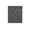 Simon Aquaclick WA-CGSZ4Cx-xx-49Ax Surface-mounted socket, Schuko, 4-gang, transparent cover, IP44, 16A, 250V~, quick connectors; black