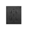 Simon Aquaclick WA-CGSZ4Cx-xx-49xx Surface-mounted Schuko socket, 4-way, cover in the same color as the cover, IP44, 16A, 250V~, quick connectors; black
