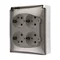 Simon Aquaclick WA-CGSZ4CZ-xx-11Ax Surface-mounted socket, Schuko, 4-gang, transparent cover, with shutters, IP44, 16A, 250V~, quick connectors; white