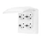 Simon Aquaclick WA-CGSZ4CZ-xx-11xx Aufputz-Schuko-Steckdose, 4-fach, Abdeckung in der gleichen Farbe wie die Steckdose, mit Strompfadblenden, IP44, 16 A, 250 V~, Schnellverbinder; weiß