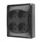 Simon Aquaclick WA-CGSZ4xx-xx-16Ax Enchufe de superficie Schuko, 4 módulos, tapa transparente, IP44, 16A, 250V~, terminales de tornillo; gris