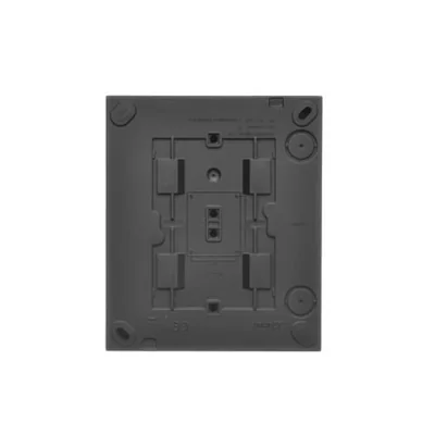 Simon Aquaclick WA-CGSZ4Zx-xx-49Ax Enchufe de superficie Schuko, de 4 módulos, tapa transparente, con obturadores, IP44, 16A, 250V~, bornes de tornillo; negro