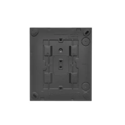 Simon Aquaclick WA-CGSZ4Zx-xx-49xx Surface-mounted Schuko socket, 4-gang, cover in the same color as the cover, with current path shutters, IP44, 16A, 250V~, screw terminals; black