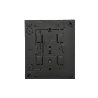 Simon Aquaclick WA-CGSZN4C-xx-49xx Surface-mounted socket, Schuko, 4-way, IP20, 16A, 250V~, quick connectors; black