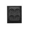 Simon Aquaclick WA-CGSZN4CZ-x-49xx Surface-mounted socket, Schuko, 4-way, with current path shutters, IP20, 16A, 250V~, quick connectors; black