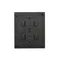 Simon Aquaclick WA-CGSZN4CZ-x-49xx Surface-mounted socket, Schuko, 4-way, with current path shutters, IP20, 16A, 250V~, quick connectors; black