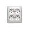Simon Aquaclick WA-CGSzN4x-xx-11xx Surface-mounted socket, Schuko, 4-way, IP20, 16A, 250V~, screw terminals; white