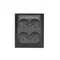 Simon Aquaclick WA-CGSzN4x-xx-49xx Surface-mounted socket, Schuko, 4-way, IP20, 16A, 250V~, screw terminals; black