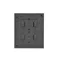 Simon Aquaclick WA-CGSzN4x-xx-49xx Surface-mounted socket, Schuko, 4-way, IP20, 16A, 250V~, screw terminals; black