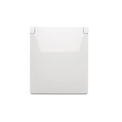 Simon Aquaclick WA-CGZ1Cxx-xx-11xx Surface-mounted socket, single, with earthing, cover color, IP44, 16A, 250V~, quick connectors; white