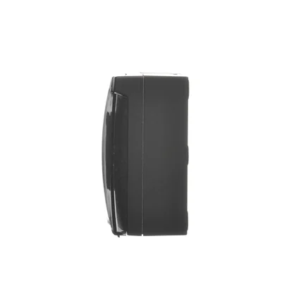 Simon Aquaclick WA-CGZ1Cxx-xx-49Ax Surface-mounted socket, single, with earthing, transparent cover, IP44, 16A, 250V~, quick connectors; black