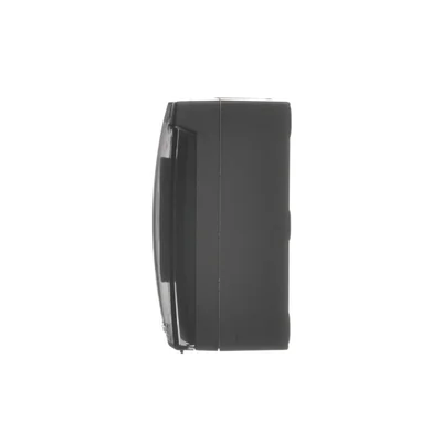 Simon Aquaclick WA-CGZ1CZx-xx-49Ax Surface-mounted socket, single, with grounding, transparent cover with current path shutters, IP44, 16A, 250V~, quick connectors; black