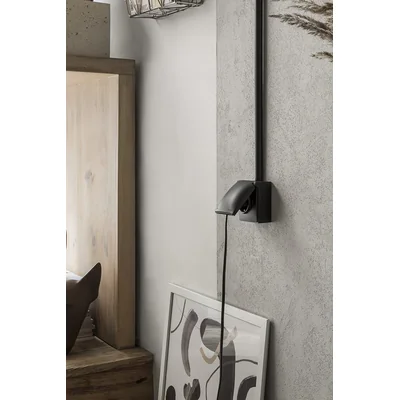 Simon Aquaclick WA-CGZ1CZx-xx-49Ax Surface-mounted socket, single, with grounding, transparent cover with current path shutters, IP44, 16A, 250V~, quick connectors; black