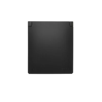 Simon Aquaclick WA-CGZ1CZx-xx-49xx Surface-mounted socket, single, with earthing, cover color, with current path, IP44, 16A, 250V~, quick connectors; black