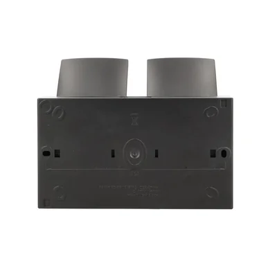 Simon Aquaclick WA-CGZ21CZS-XX-49X Surface-mounted socket, 2x single-pole with earthing, cover in the same color as the cover, with current path shutter, IP44, Σ16A, 250V~, quick connectors; black