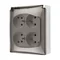 Simon Aquaclick WA-CGZ4Cxx-xx-11Ax Surface-mounted socket, 4-way with earthing, transparent cover, IP44, Σ16A, 250V~, quick connectors; white