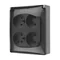 Simon Aquaclick WA-CGZ4Cxx-xx-16Ax Surface-mounted socket, 4-way with earthing, transparent cover, IP44, Σ16A, 250V~, quick connectors; gray
