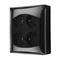 Simon Aquaclick WA-CGZ4Cxx-xx-49Ax Surface-mounted socket, 4-way with earthing, transparent cover, IP44, Σ16A, 250V~, quick connectors; black