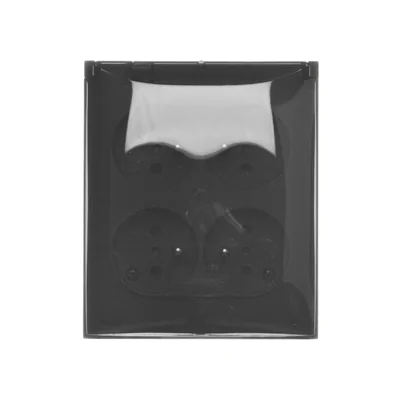 Simon Aquaclick WA-CGZ4Cxx-xx-49Ax Surface-mounted socket, 4-way with earthing, transparent cover, IP44, Σ16A, 250V~, quick connectors; black