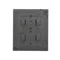 Simon Aquaclick WA-CGZ4Cxx-xx-49Ax Surface-mounted socket, 4-way with earthing, transparent cover, IP44, Σ16A, 250V~, quick connectors; black